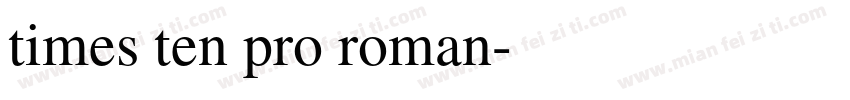 times ten pro roman字体转换